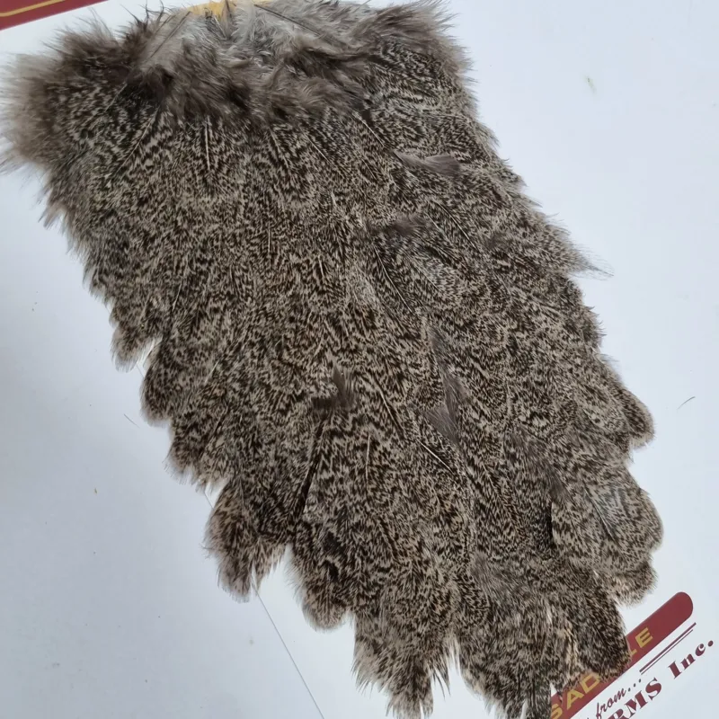 Whiting Coq de Leon Hen Saddle in Silver Speckled-1